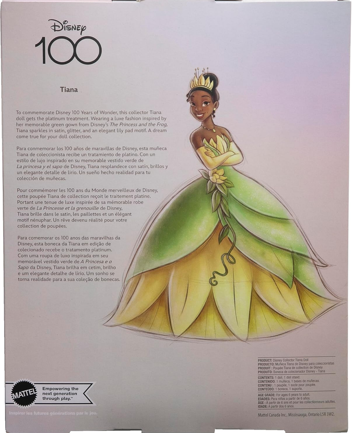 Disney Princess Tiana (Collector 100 Platinum) – Grandma's Place